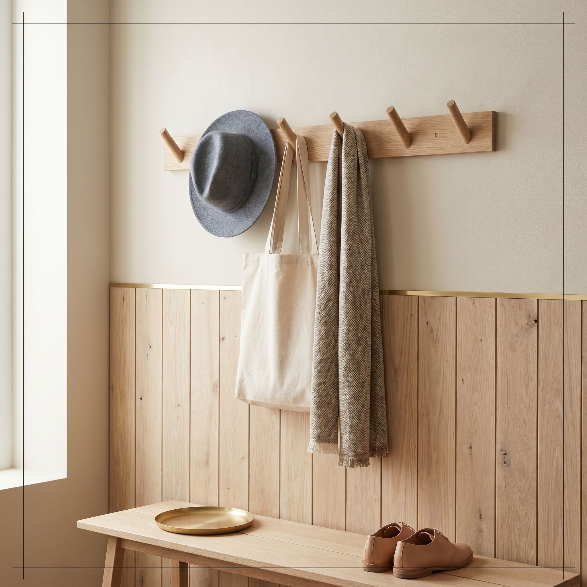 Porte-manteau mural — porte-manteau bois